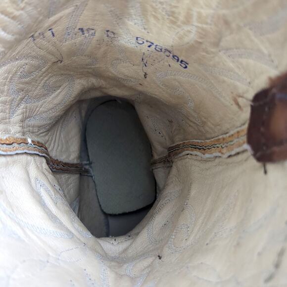 Dan Post MILWAUKEE Men’s Brown Leather Cowboy Western Boots Size 10D Vintage - Picture 10 of 15